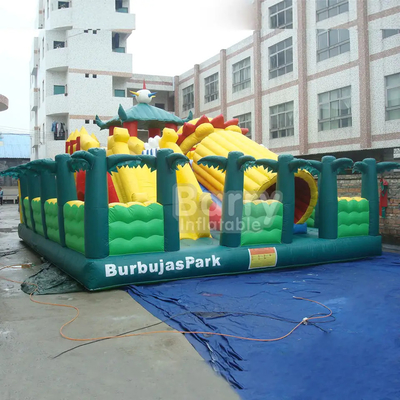 Terrain de jeu gonflable extérieur fait sur commande d'air d'enfants de parc d'attractions du monde gonflable portatif