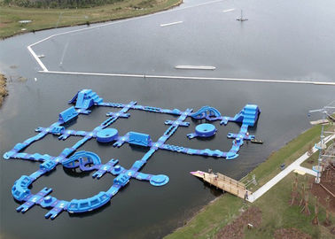 parcs aquatiques gonflables géants de bâche de PVC de 0.9mm Platon, parc de sport d'Aqua d'île de vague 65 parts
