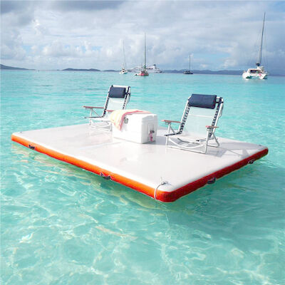 Yoga de flottement Mat Inflatable Swim Platform Raft d'île gonflable de PVC